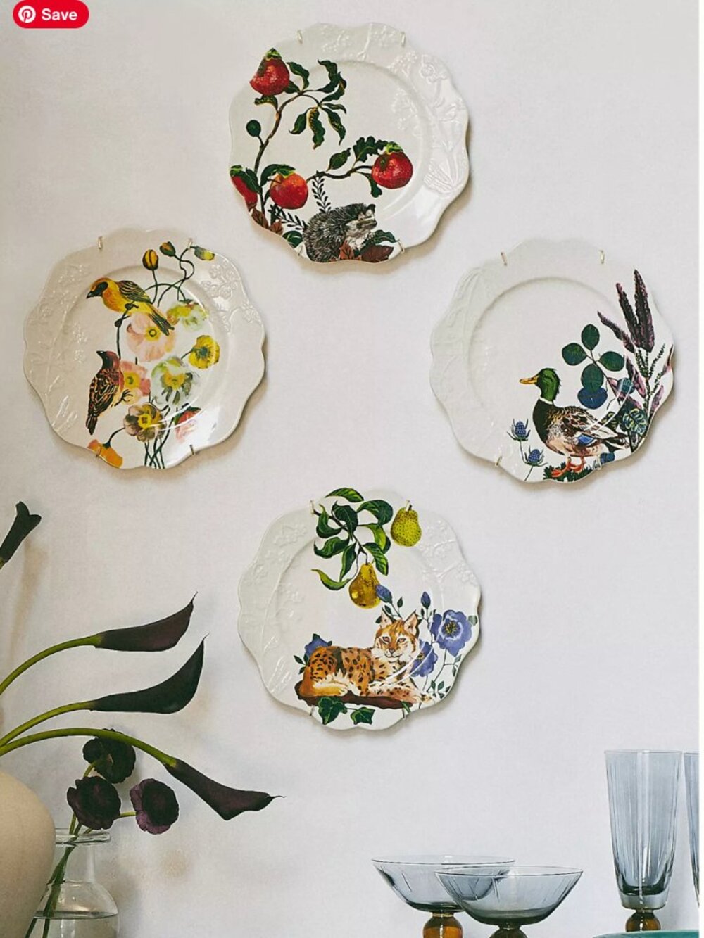 Set (4) Nathalie Lete Marais Stoneware Dessert Plate